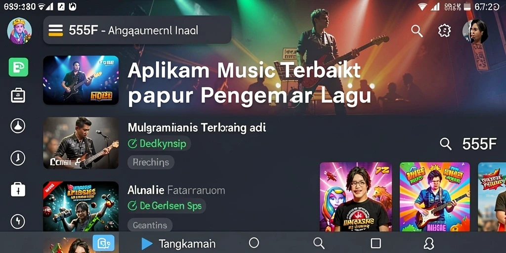 Tampilan menarik dari gameplay 555F yang menyenangkan.