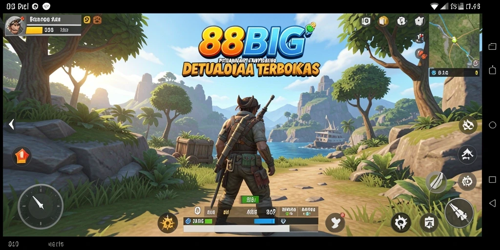 Tangkapan layar gameplay Open World dari 88BIG yang menampilkan eksplorasi dunia.