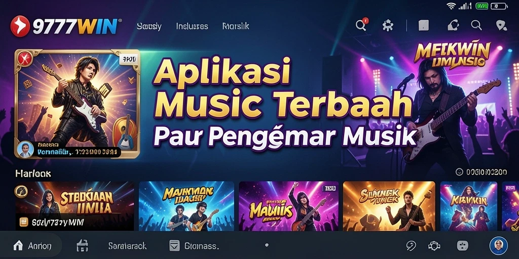 Tampilan gameplay <strong>9777WIN</strong> yang menampilkan pengalaman mendengarkan musik.