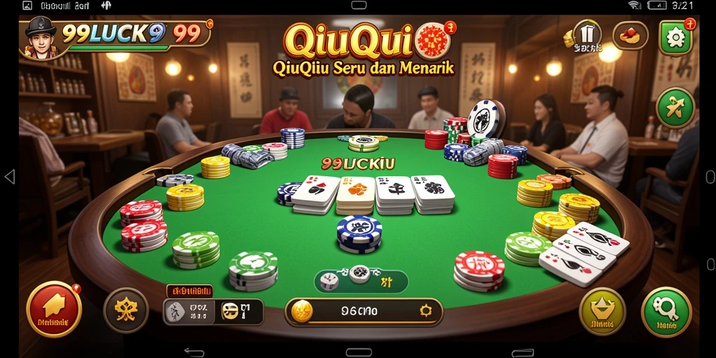 Tampilan gameplay seru dalam permainan QiuQiu 99LUCK99.