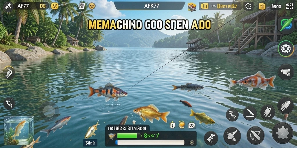 Tangkapan besar dalam petualangan memancing AFK77.