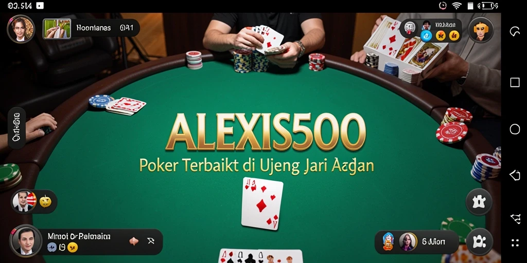 Tampilan gameplay mendebarkan dari ALEXIS500 dengan pemain poker lainnya.