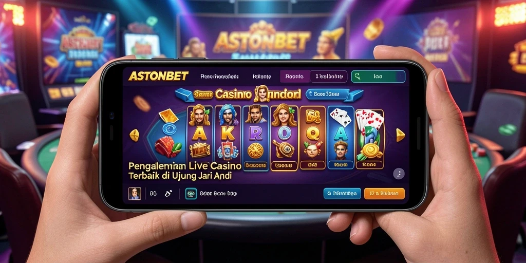 Gameplay Live Casino ASTONBET dengan dealer profesional dan suasana kasino nyata.