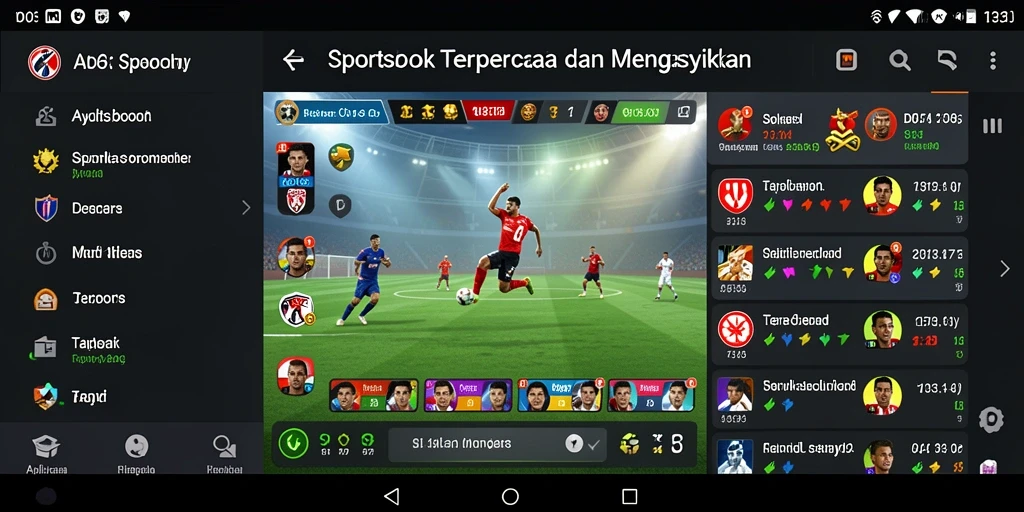 Tampilan menarik dari gameplay D06 saat melakukan taruhan olahraga.
