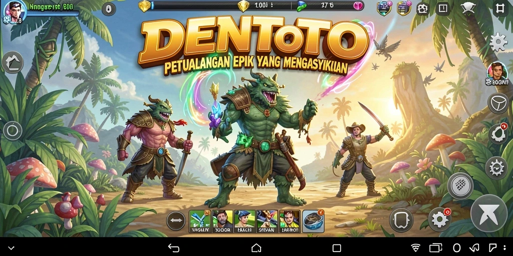 Tampilan gameplay menarik dari DENTOTO yang penuh petualangan.