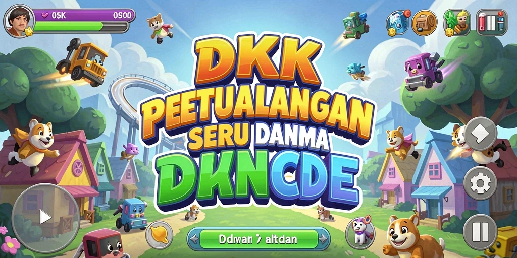 Screenshot menampilkan gameplay menantang DKK dengan karakter yang dinamis.