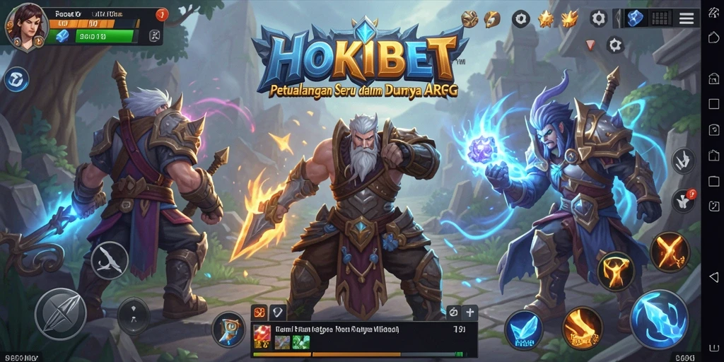 Tampilan gameplay HOKIBET yang memukau dalam pertarungan ARPG.