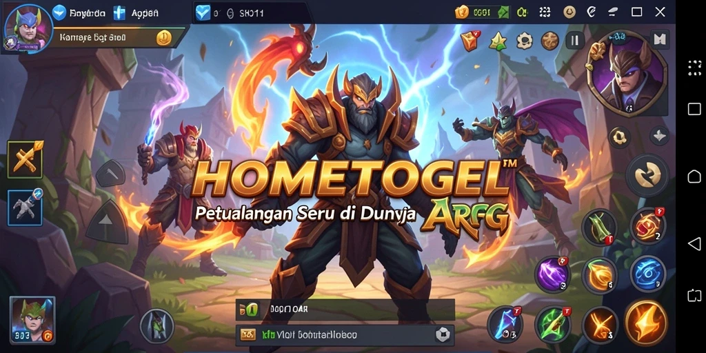 Menampilkan aksi seru gameplay ARPG HOMETOGEL yang dinamis.
