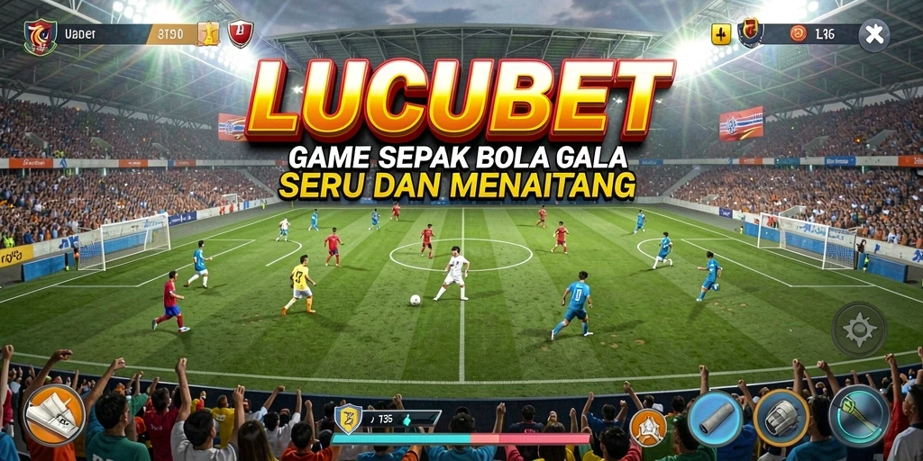 Tampilan gameplay LUCUBET yang menarik saat pertandingan sepak bola.