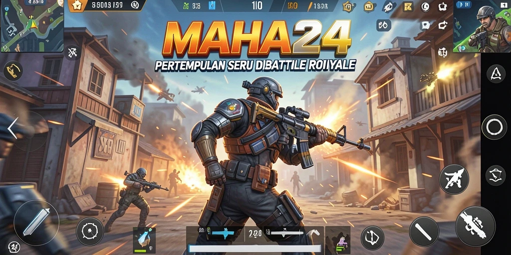 Gameplay seru di dunia <strong>MAHA24</strong> Battle Royale.
