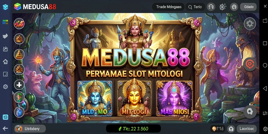 Tampilan gameplay slot MEDUSA88 yang memukau dan interaktif.