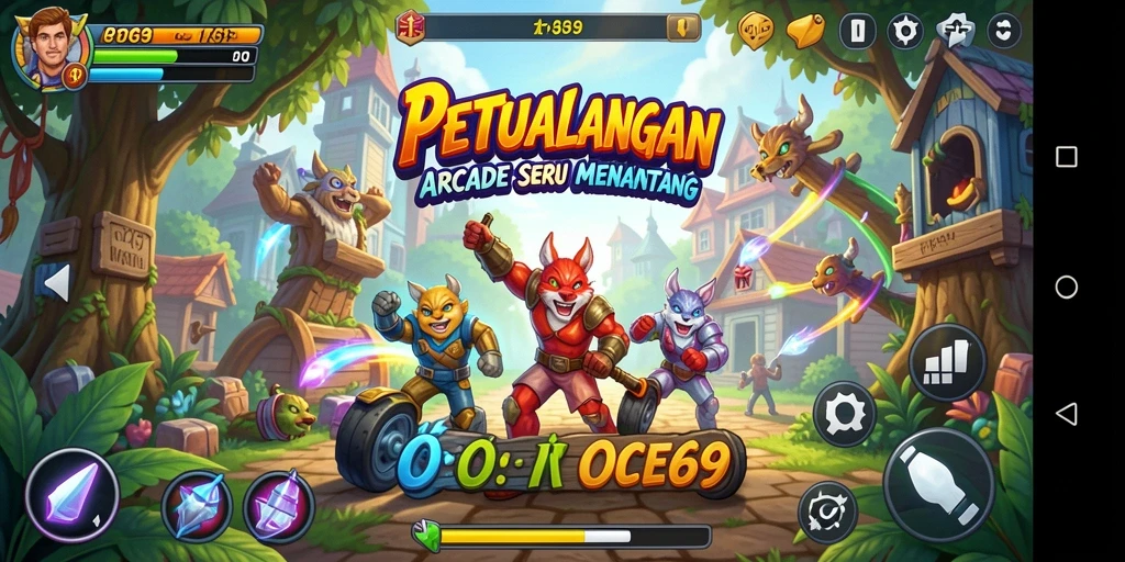 Screenshot dari gameplay OCE69 yang penuh aksi.
