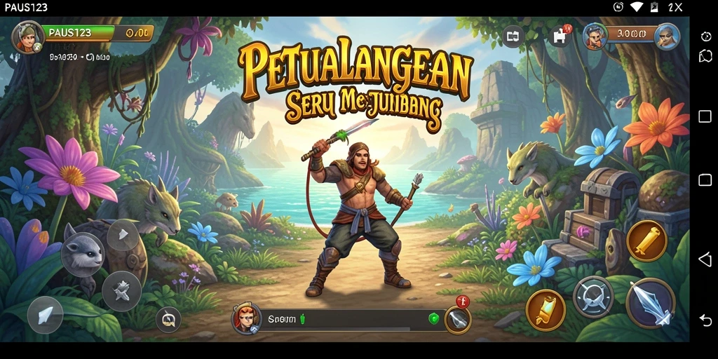 Tangkapan layar dari gameplay PAUS123 menunjukkan eksplorasi yang mendebarkan.