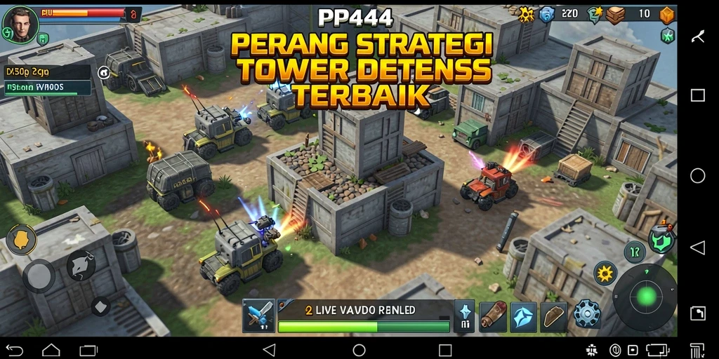 Gameplay seru PP444 dalam genre Tower Defense yang menantang.