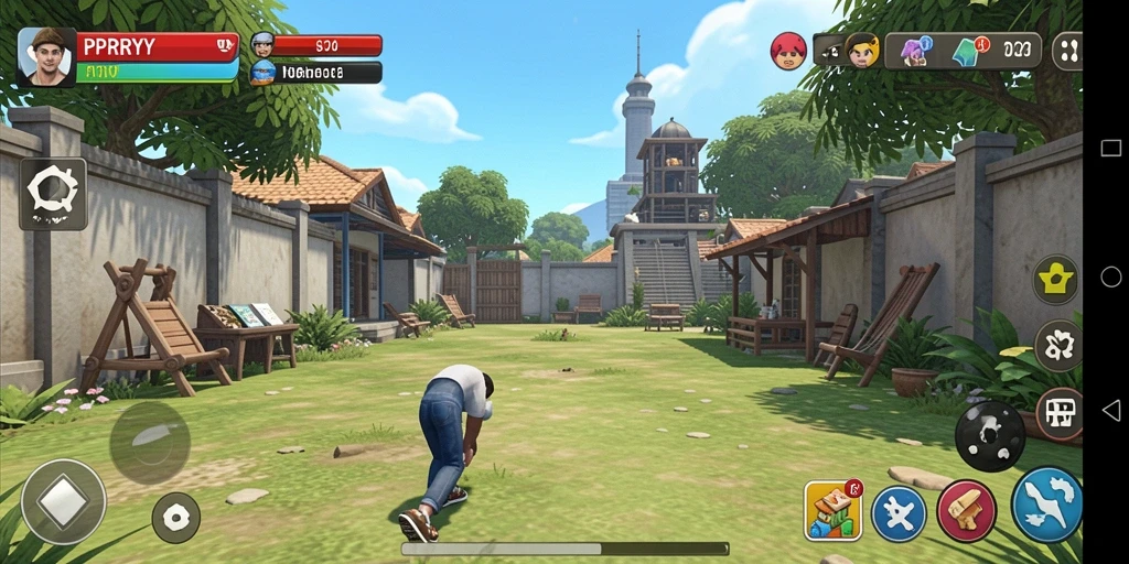 Tampilan gameplay PPRRYY yang santai dan menyenangkan.