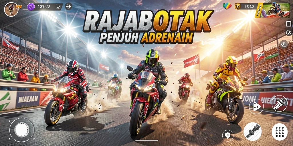 Tampilan aksi balap motor yang mendebarkan di RAJABOTAK.