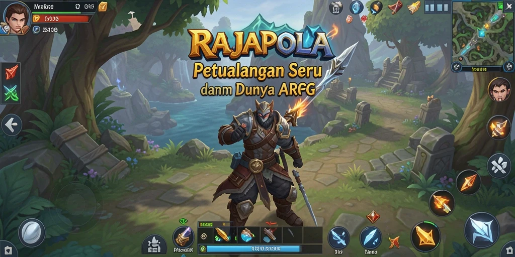 Screenshot gameplay RAJAPOLA menampilkan aksi pertempuran yang mendebarkan.