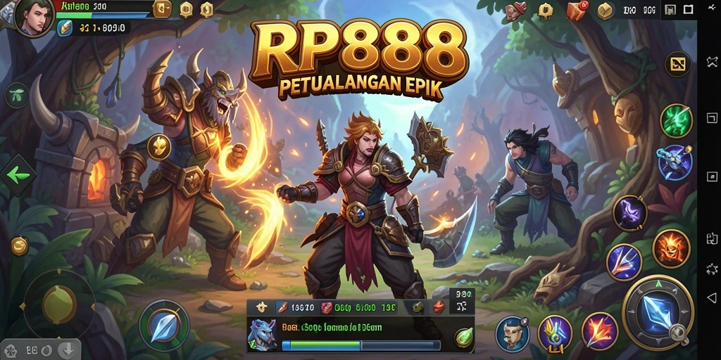Gameplay RP888 dengan aksi seru dan karakter yang dinamis.
