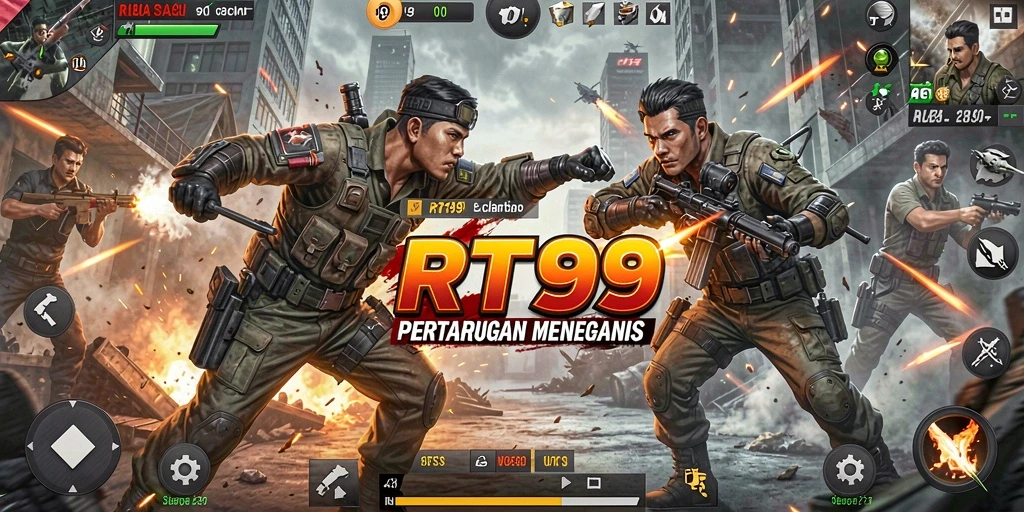 Tampilan gameplay RT99 yang intens dan mendebarkan.
