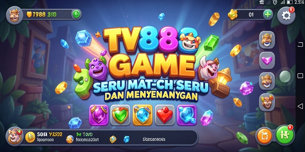 Tampilan gameplay TV888 yang menarik dan penuh warna.