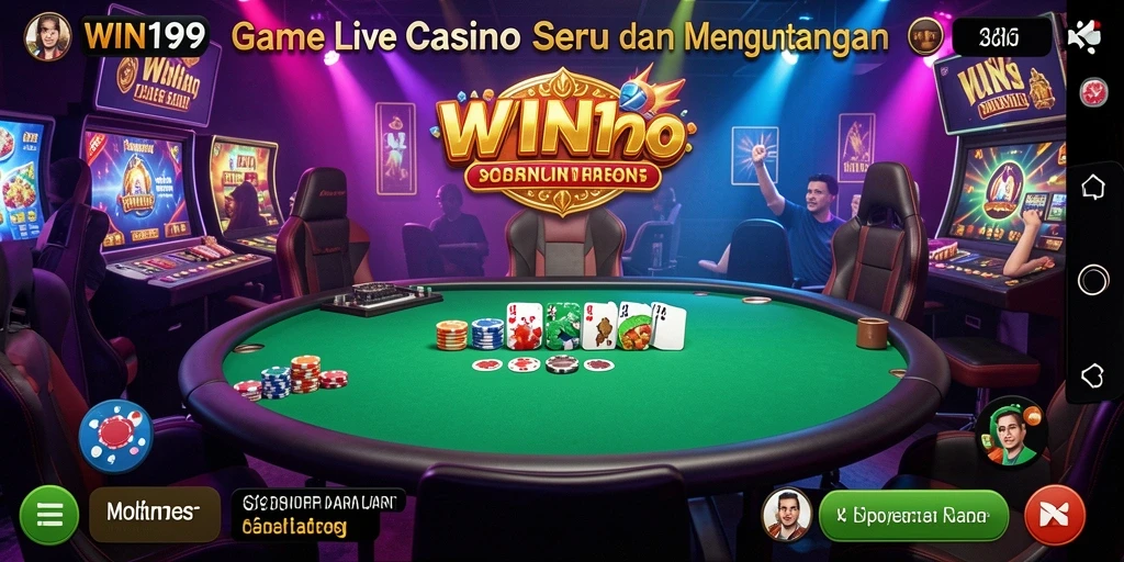 Menampilkan dealer profesional dan permainan kasino langsung dari WIN199.