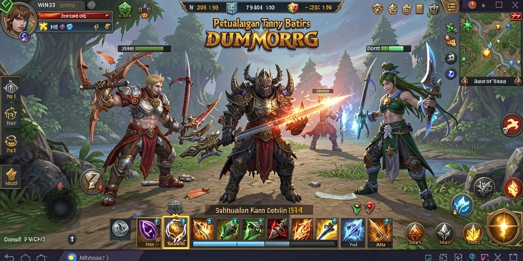 Screenshot gameplay WIN33 menampilkan aksi seru dalam dunia MMORPG.
