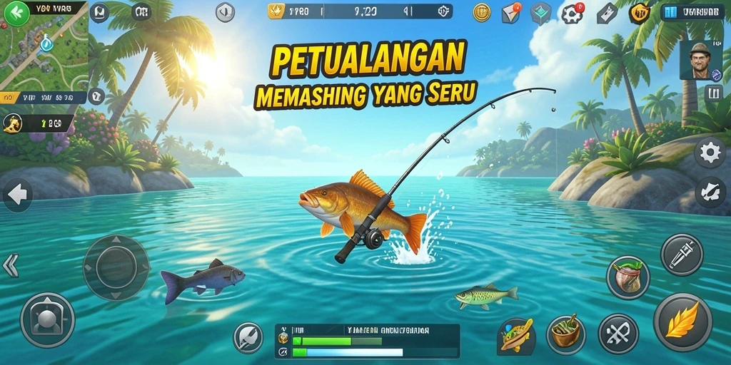 Tangkapan ikan besar di dalam game YYRR.