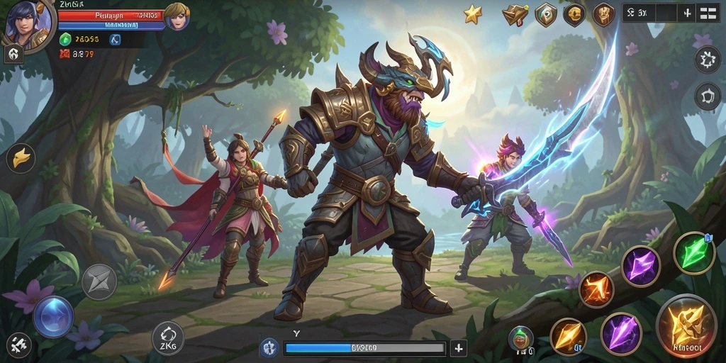 Screenshot gameplay ZK6 menampilkan aksi bertempur yang seru.